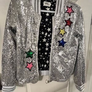 Lola Kids Glittering Silver Star Jacket